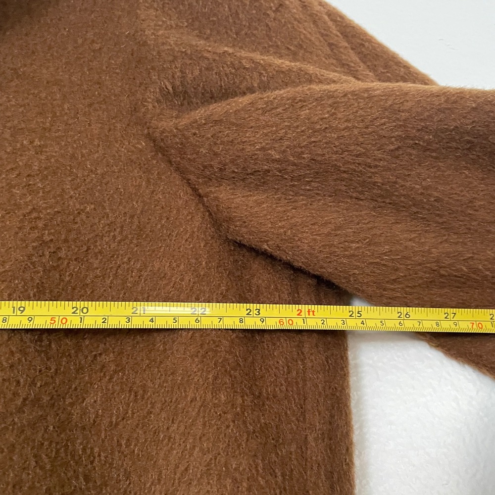 Vintage Pendleton Wool Car Coat Brown Faux Fur Collar Overcoat Mens L - Picture 4 of 10
